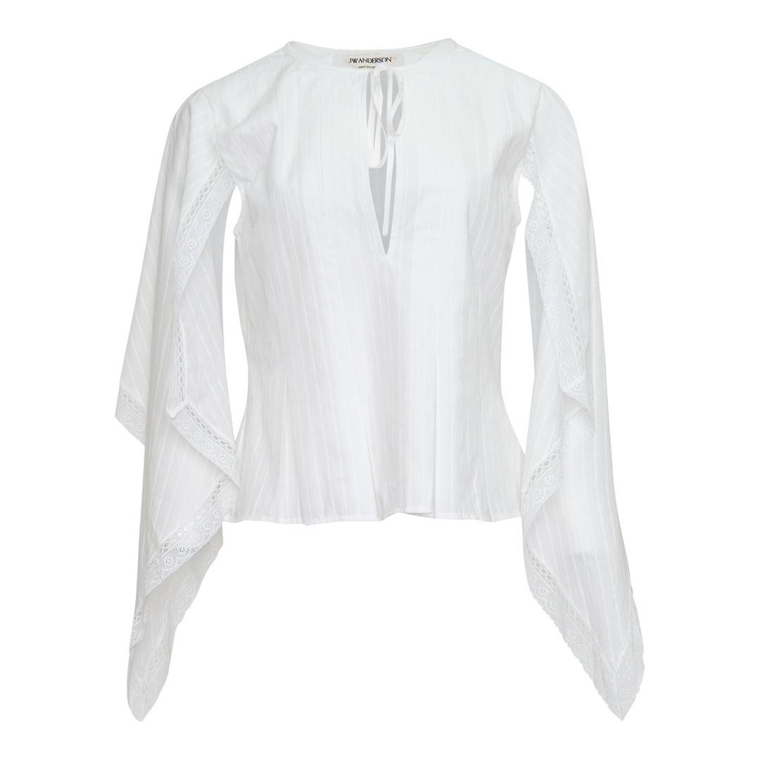 Draped Sleeve Woven Top