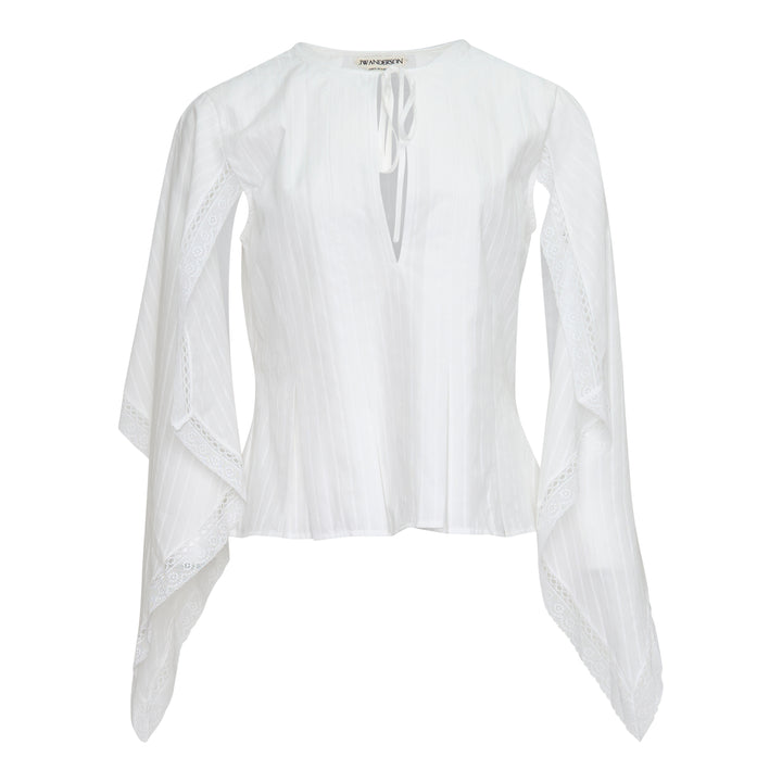Draped Sleeve Woven Top