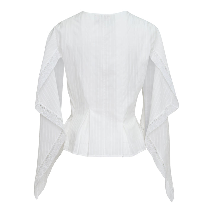 Draped Sleeve Woven Top