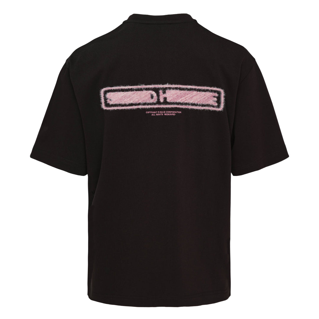 Logo Tee With Hairy Flocking
