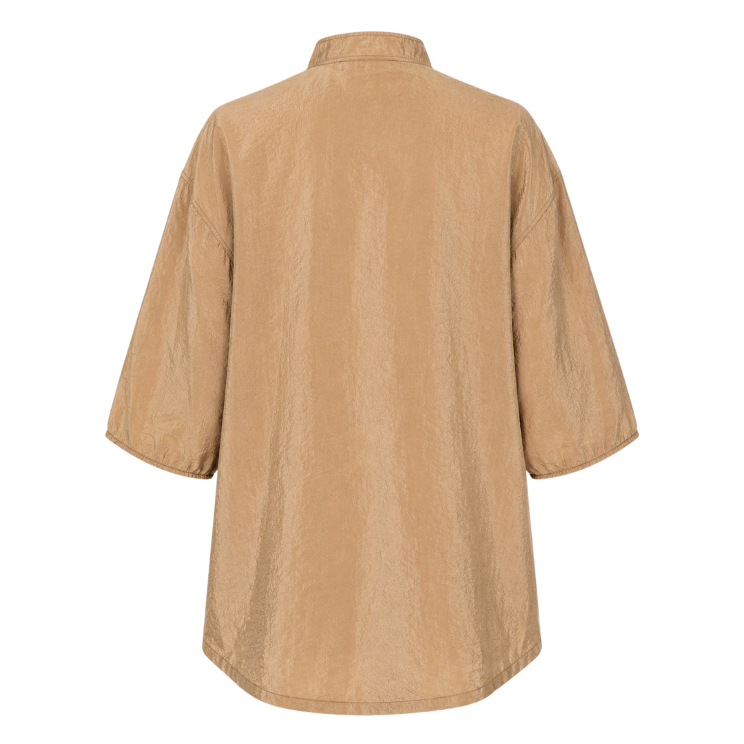 Soft Collar Dry Silk Top