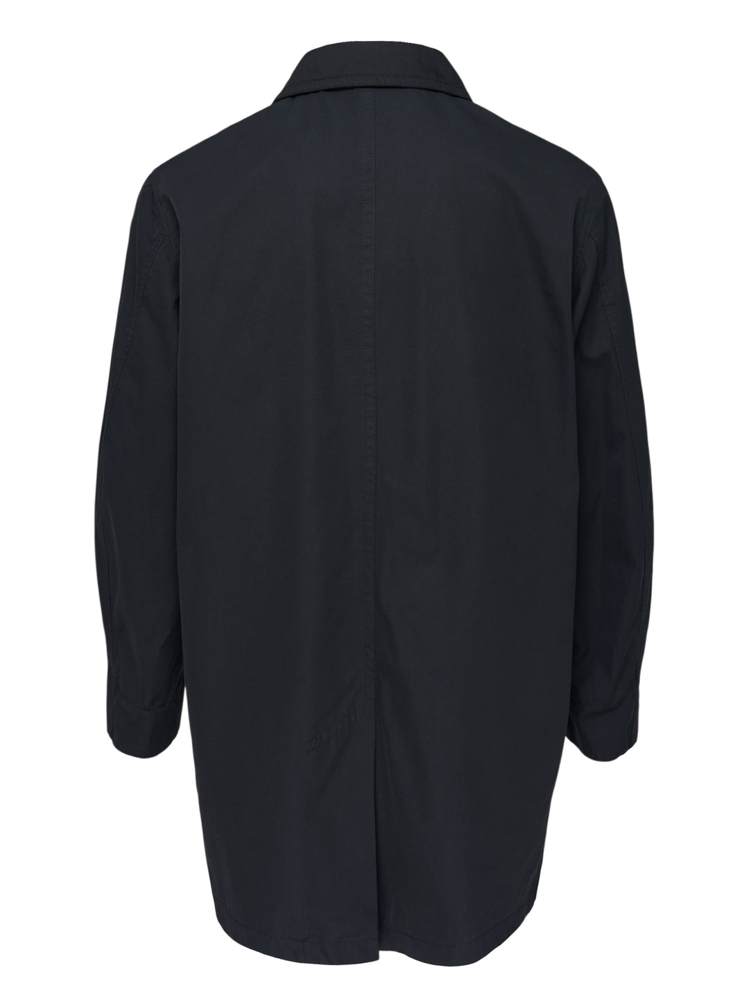 Lemaire black water-resistant Ventile cotton rain jacket with double collar, button front and flap pockets - view 2