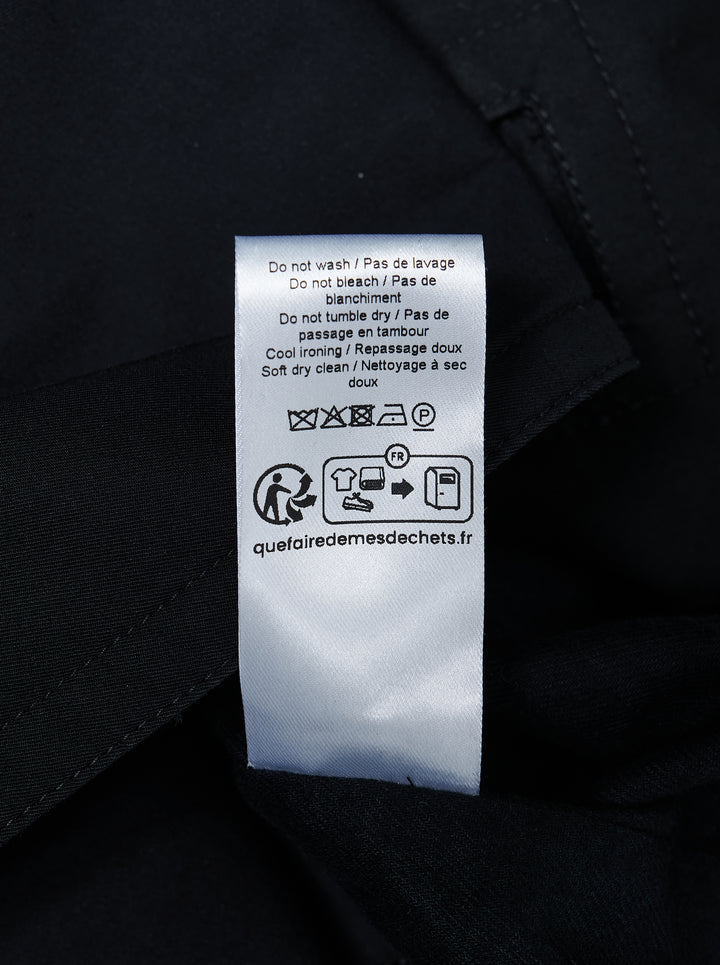 Lemaire black water-resistant Ventile cotton rain jacket with double collar, button front and flap pockets - view 3