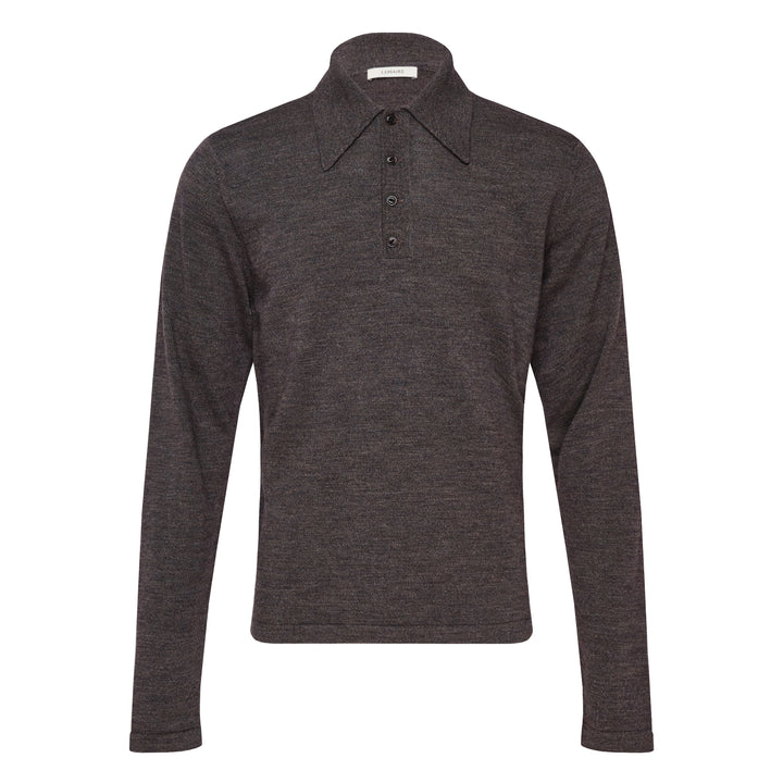 Long Sleeve Knitted Polo Top
