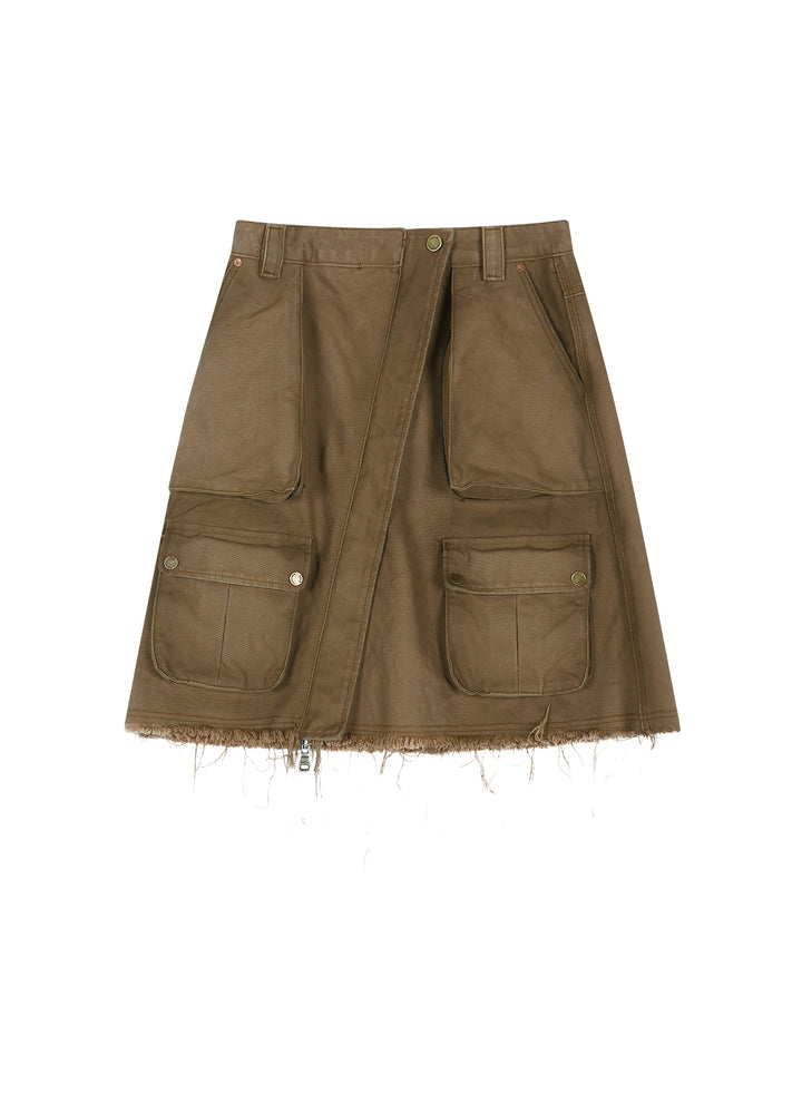 Cargo Pocket Wrap Skirt
