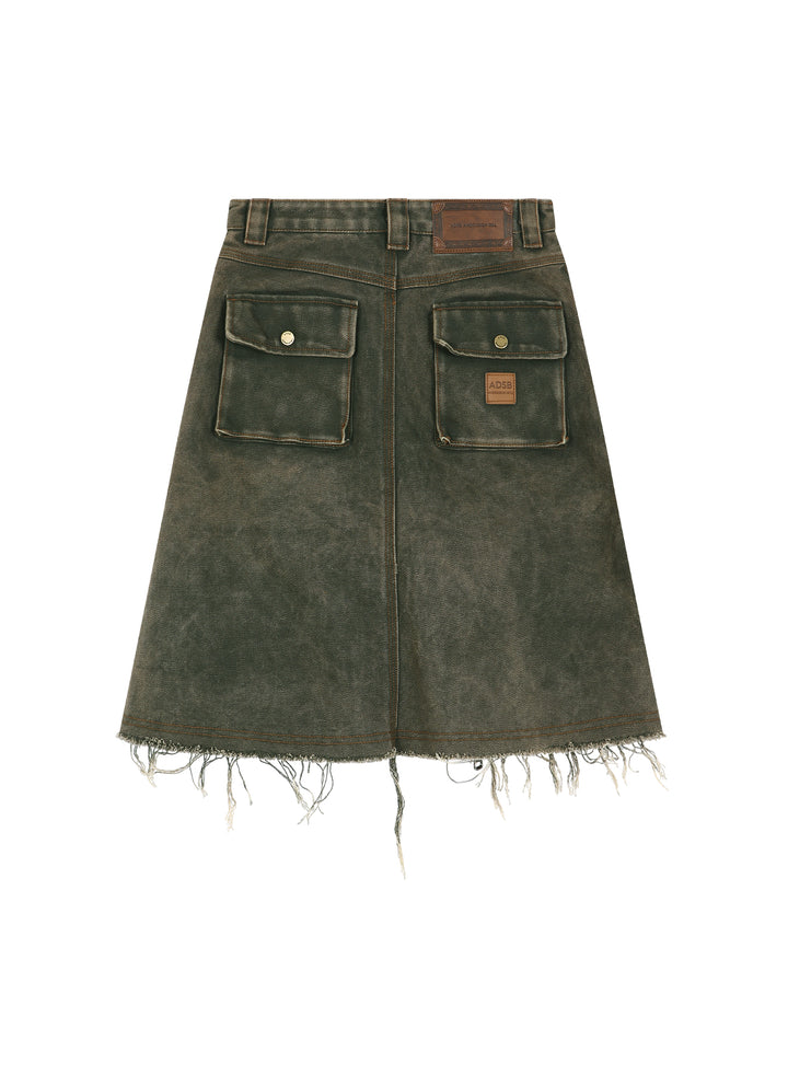 Cargo Pocket Wrap Skirt