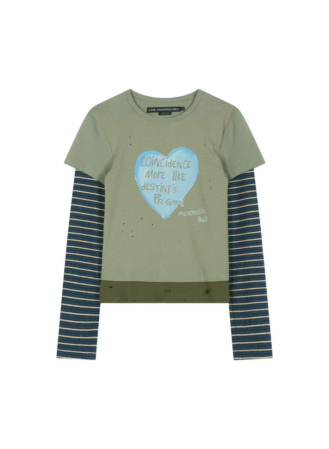 Layered Heart Message Long Sleeve Tee