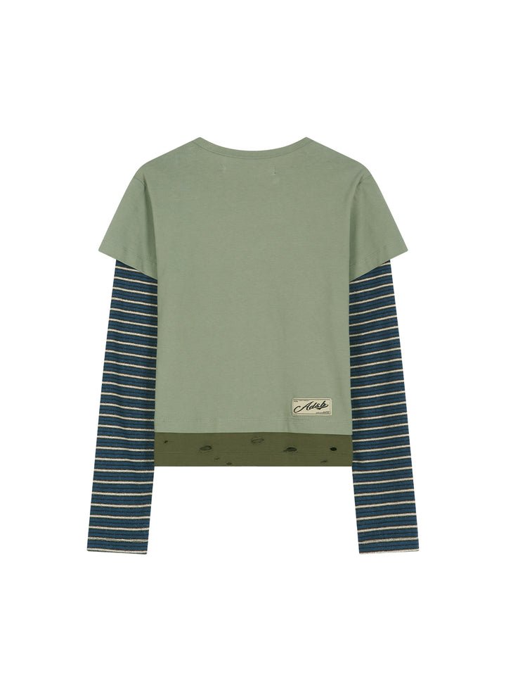 Layered Heart Message Long Sleeve Tee