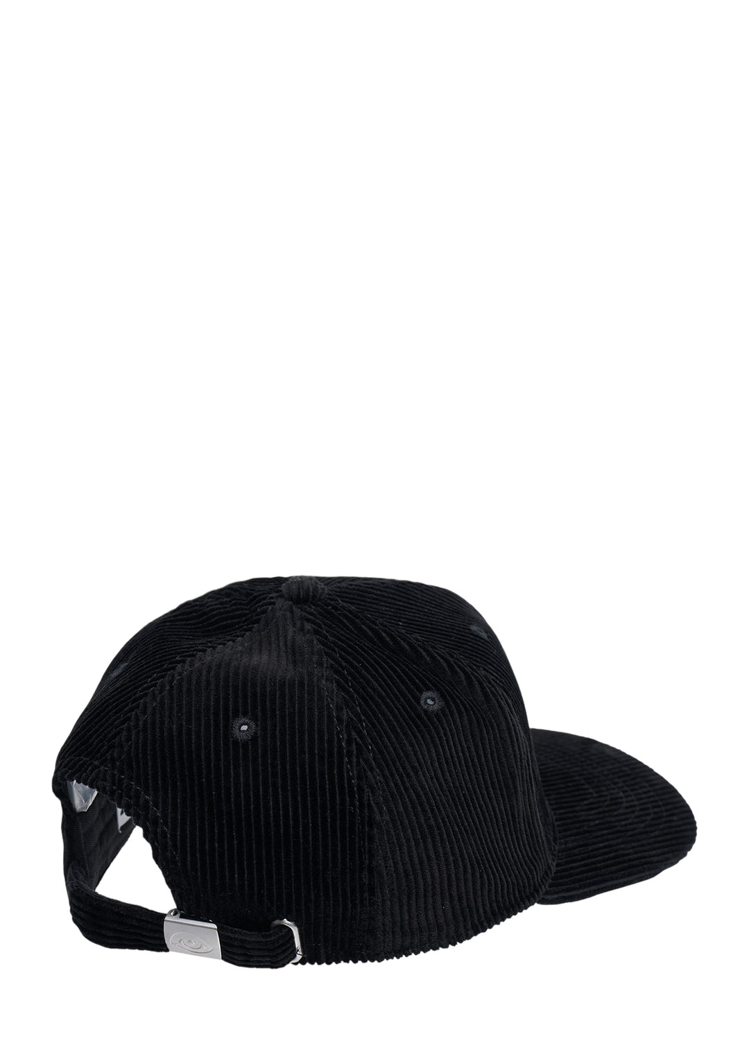 House of Errors All Seeing Corduroy Cap in black with a tonal embroidered eye and rays motif on the front panel - view 2