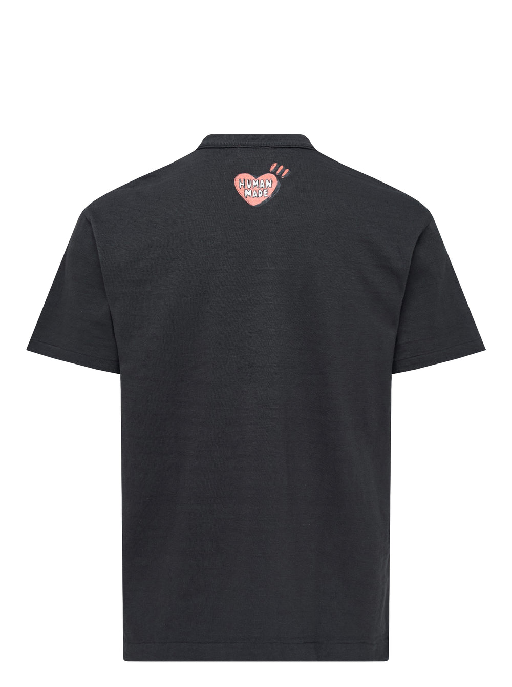 Human Made black short-sleeve graphic t-shirt featuring a tiger head crest, 'Dry Alls' circular slogan and painted-style Human Made lettering on the chest - view 2