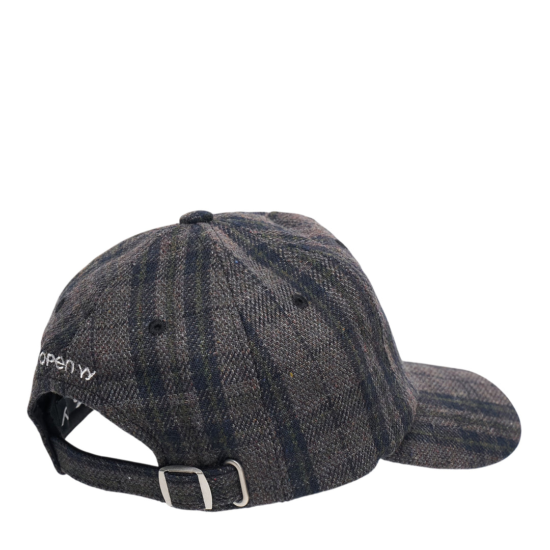 Checkered Bone Embroidered Ball Cap
