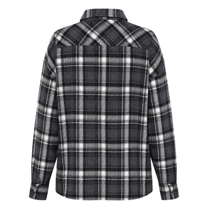Checkered Crinkle Ruffle Shirt
