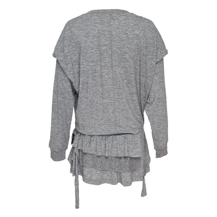 Raw Cut Ruffle Dress Top
