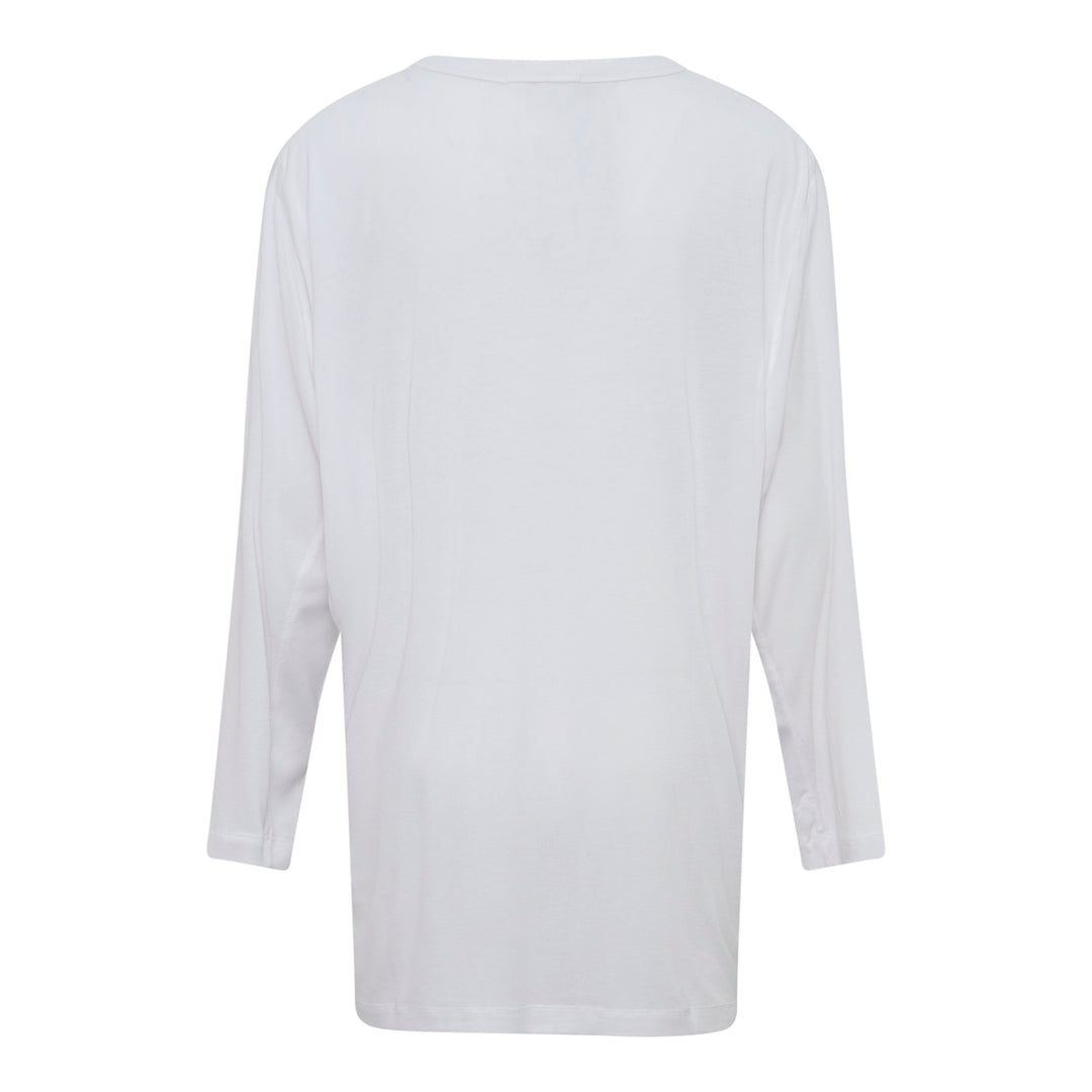 Typography Sheer Long Sleeve Top