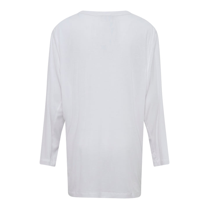 Typography Sheer Long Sleeve Top