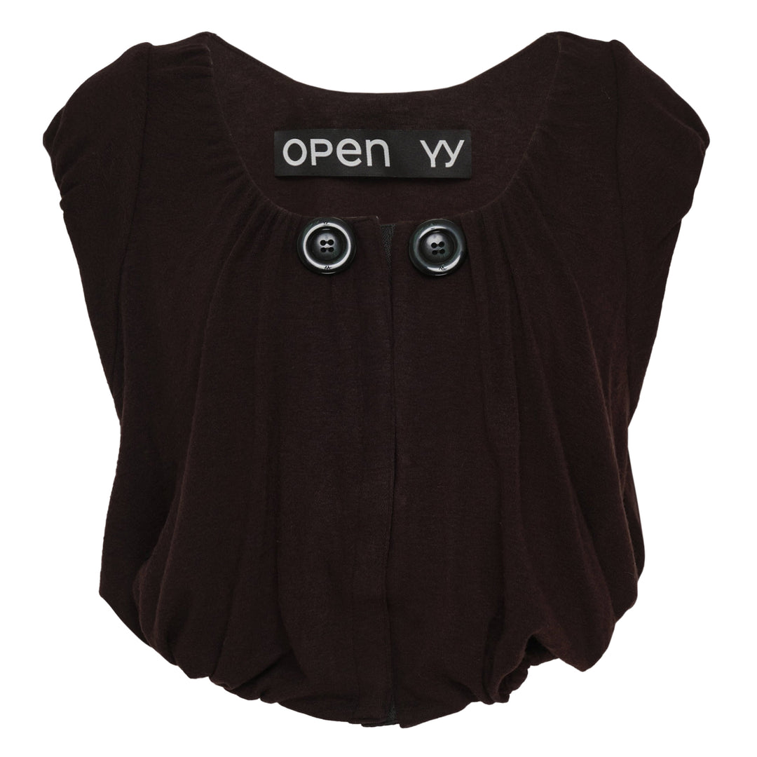 Shirred Jersey Vest