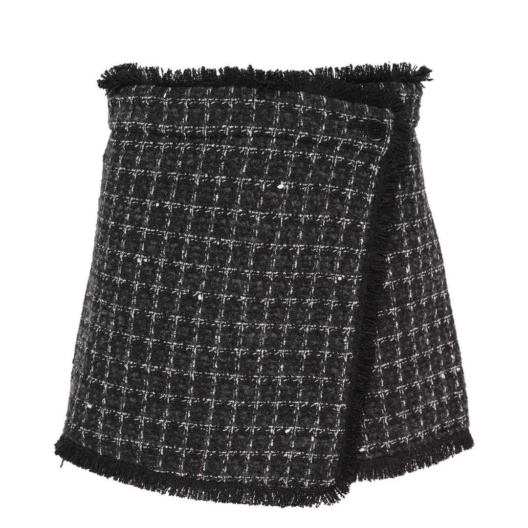 Checkered Tweed Skorts