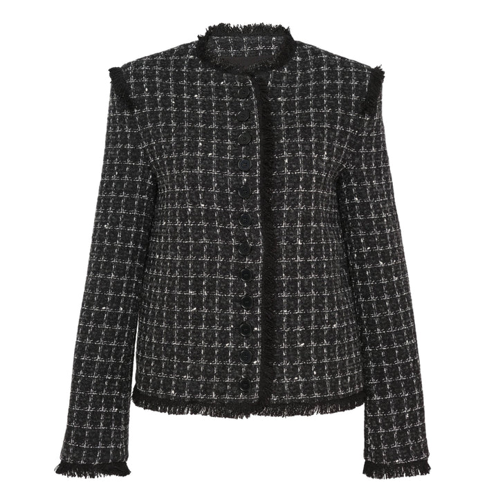 Checkered Tweed Jacket