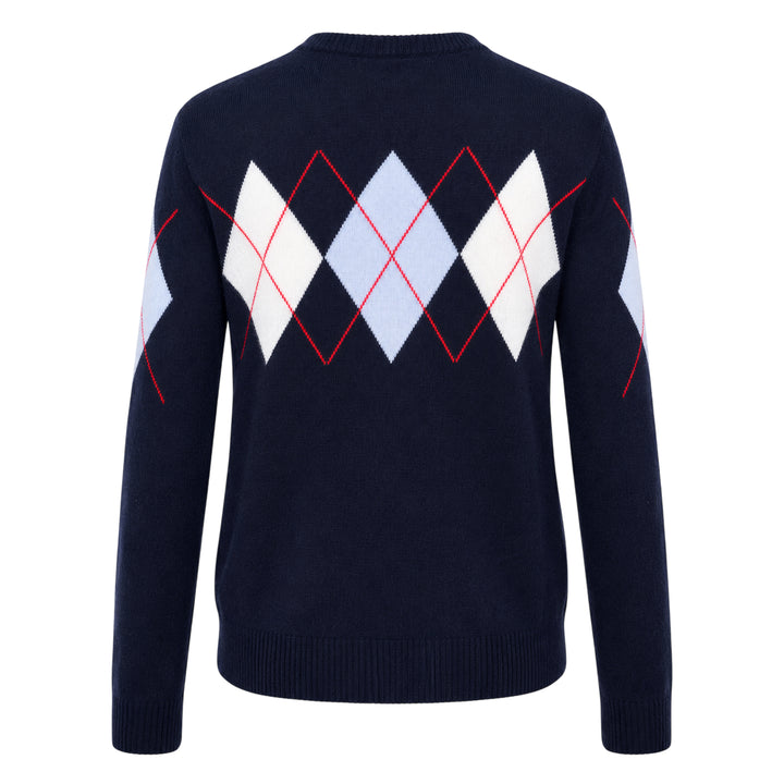 Argyle Crewneck Cardigan
