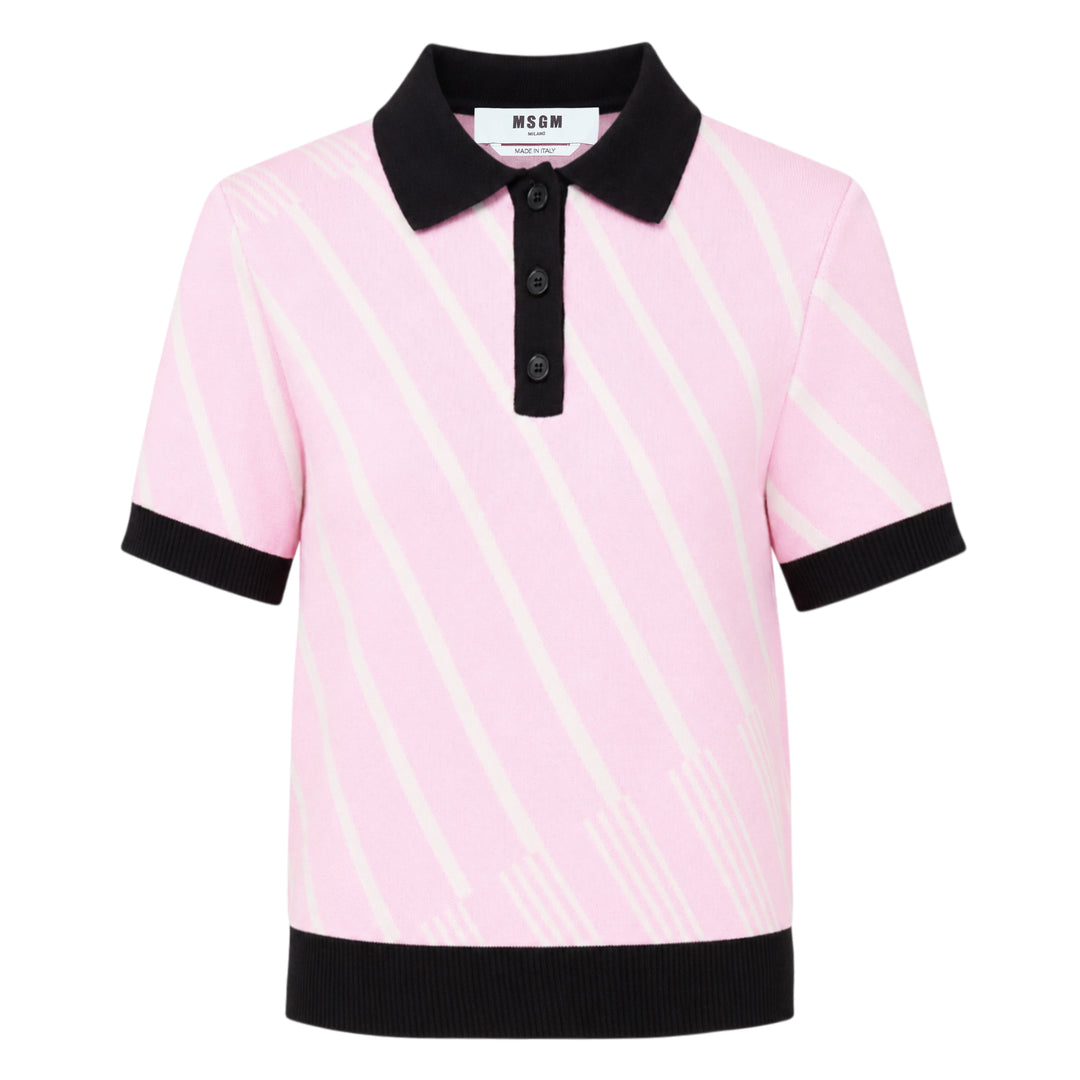 Diagonal Stripes Polo