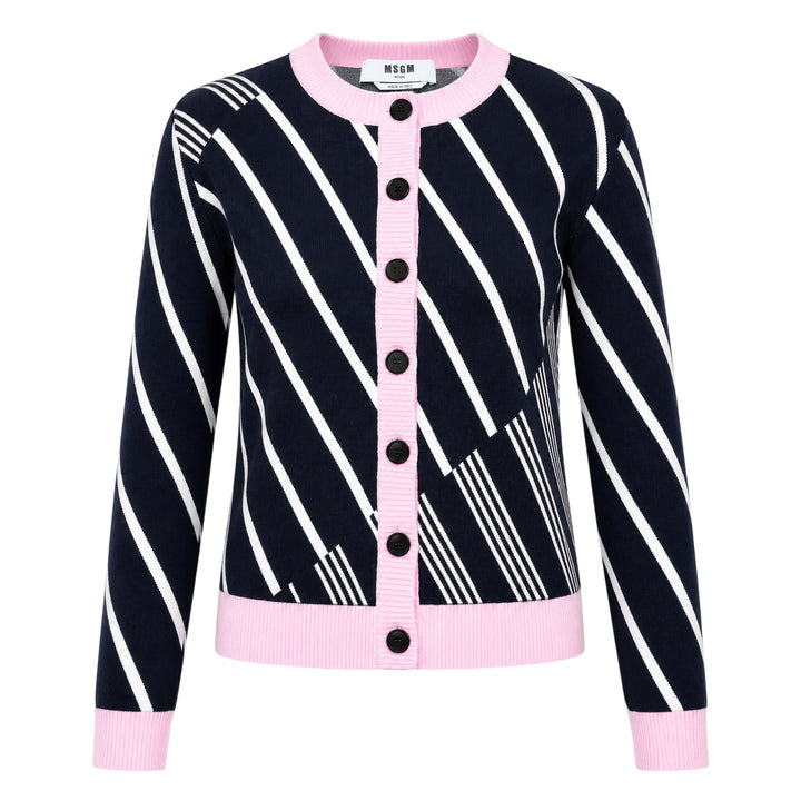 Diagonal Stripes Cardigan