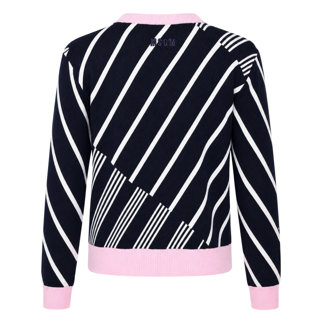 Diagonal Stripes Cardigan