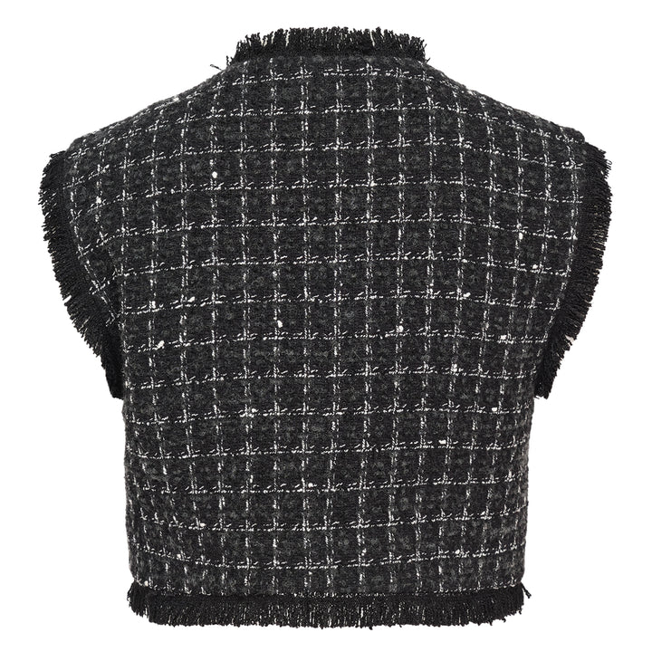 Checkered Tweed Vest