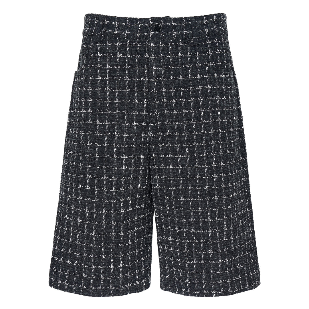 Checkered Tweed Bermuda Shorts