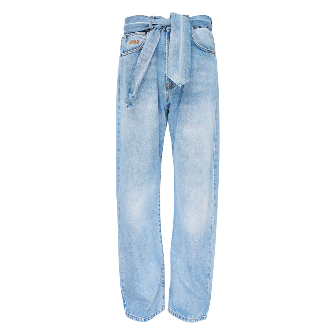 Jeans With Belt Straps