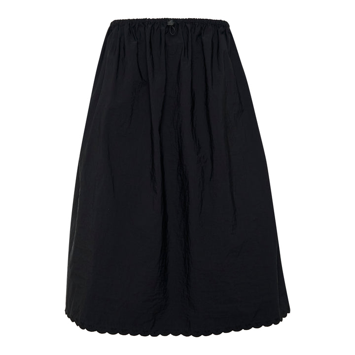 Embroidered Taffeta Midi Skirt