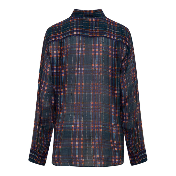Loose Fit Plaid Button Shirt
