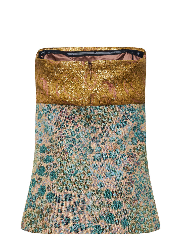 Dries Van Noten Floral Patchwork Structured Bustier - view 2