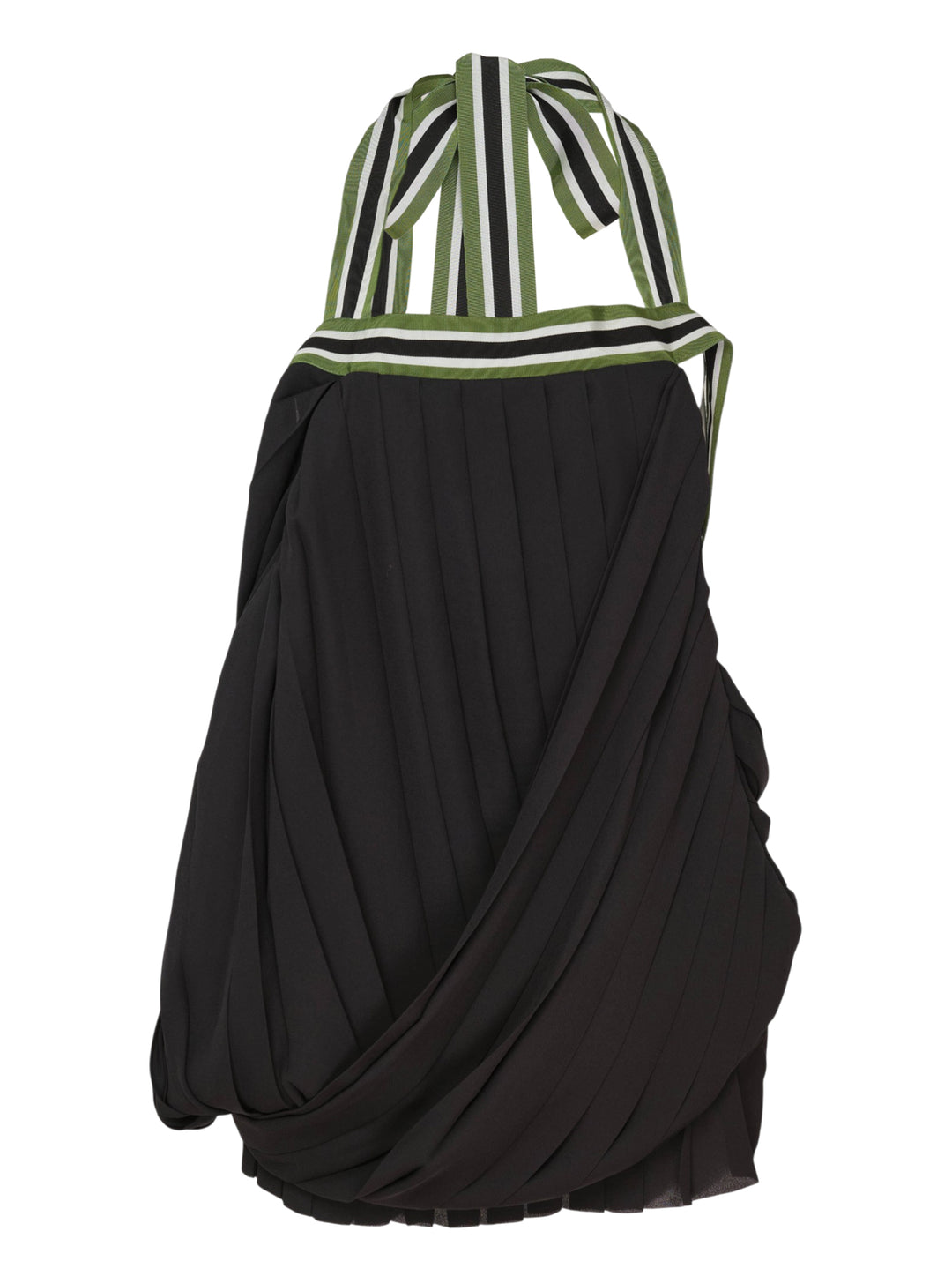 Dries Van Noten Asymmetrical Pleated Plaid Top
