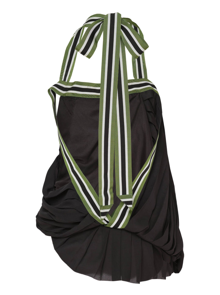 Dries Van Noten Asymmetrical Pleated Plaid Top - view 2
