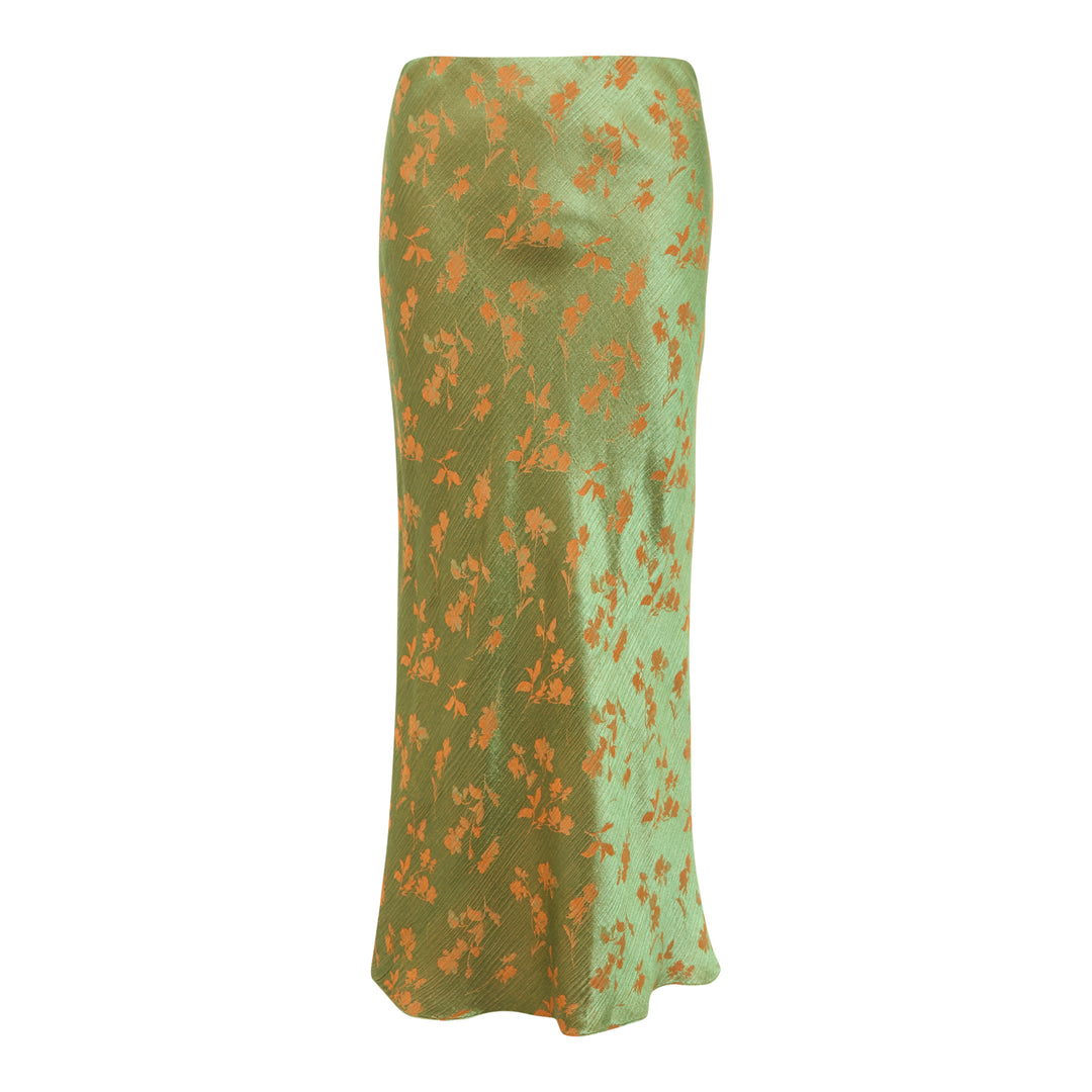 Floral Midi Bias Skirt