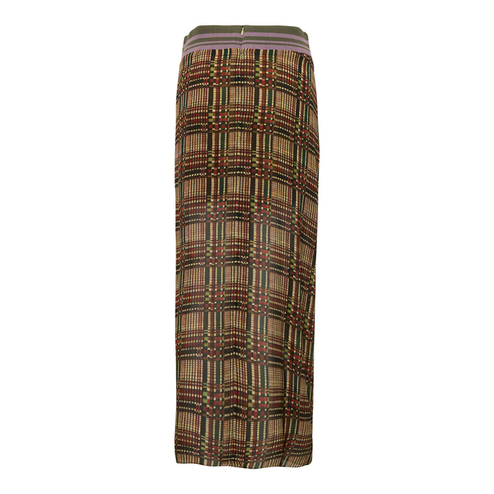 Draped Knot Midi Skirt