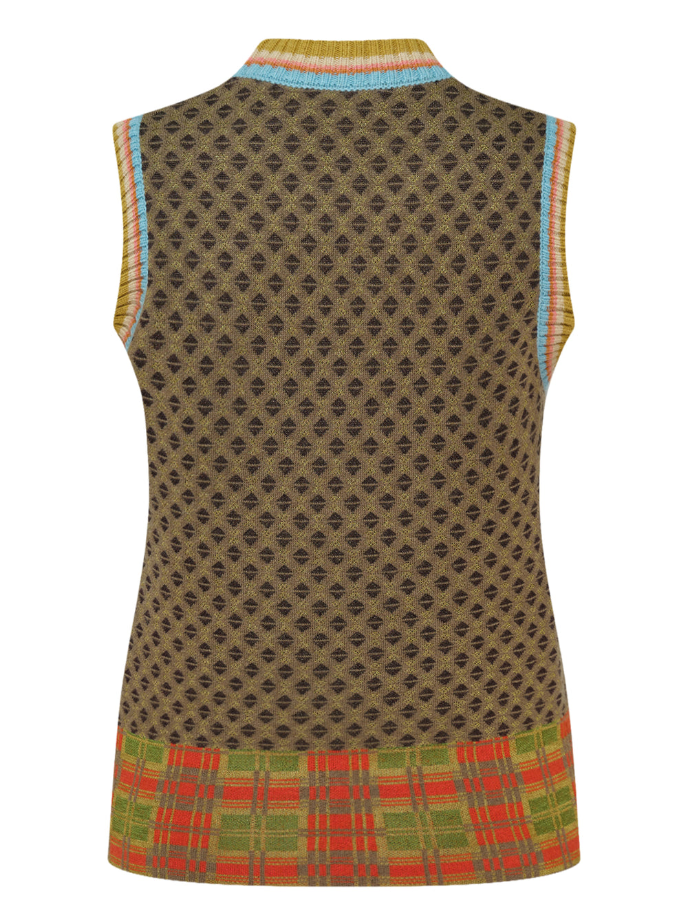 Dries Van Noten Contrast Neckline Knit Vest - view 2