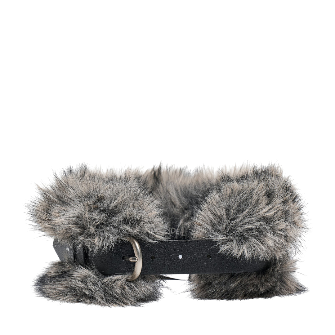 Belted Fur Short Muffler