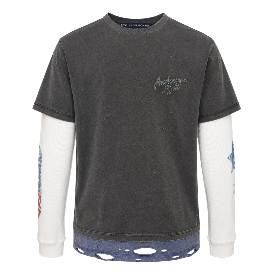 Distressed Layered Long Sleeve Tee