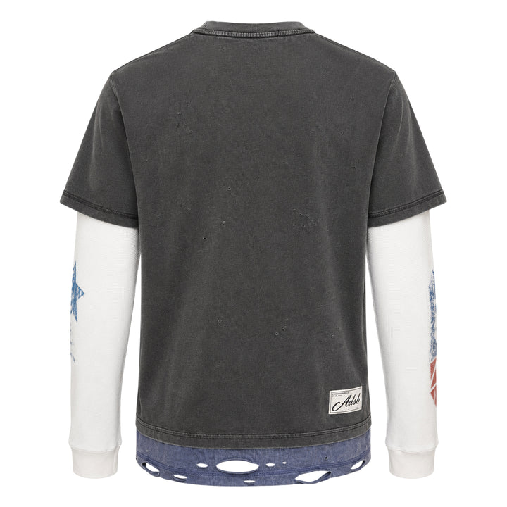 Distressed Layered Long Sleeve Tee