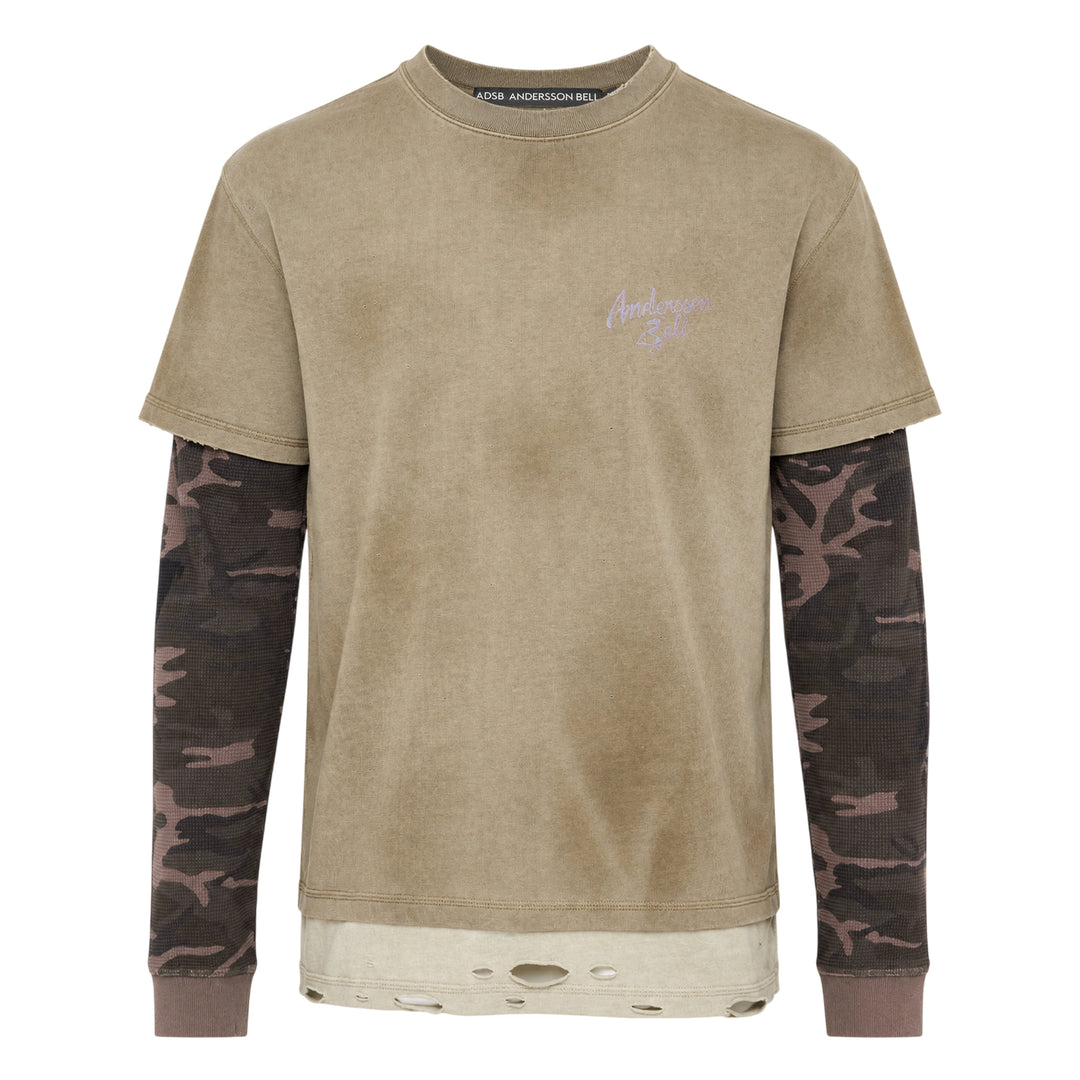 Distressed Layered Long Sleeve Tee