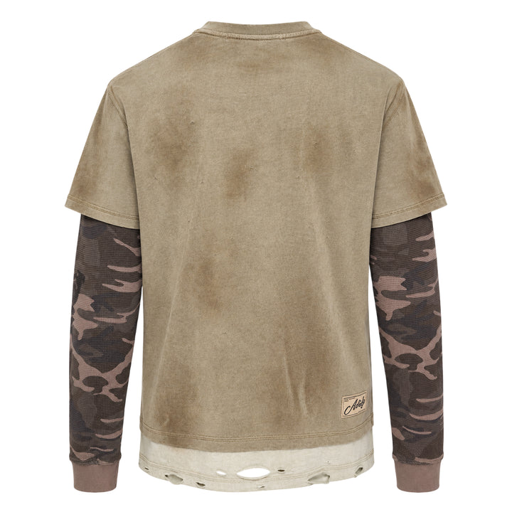 Distressed Layered Long Sleeve Tee