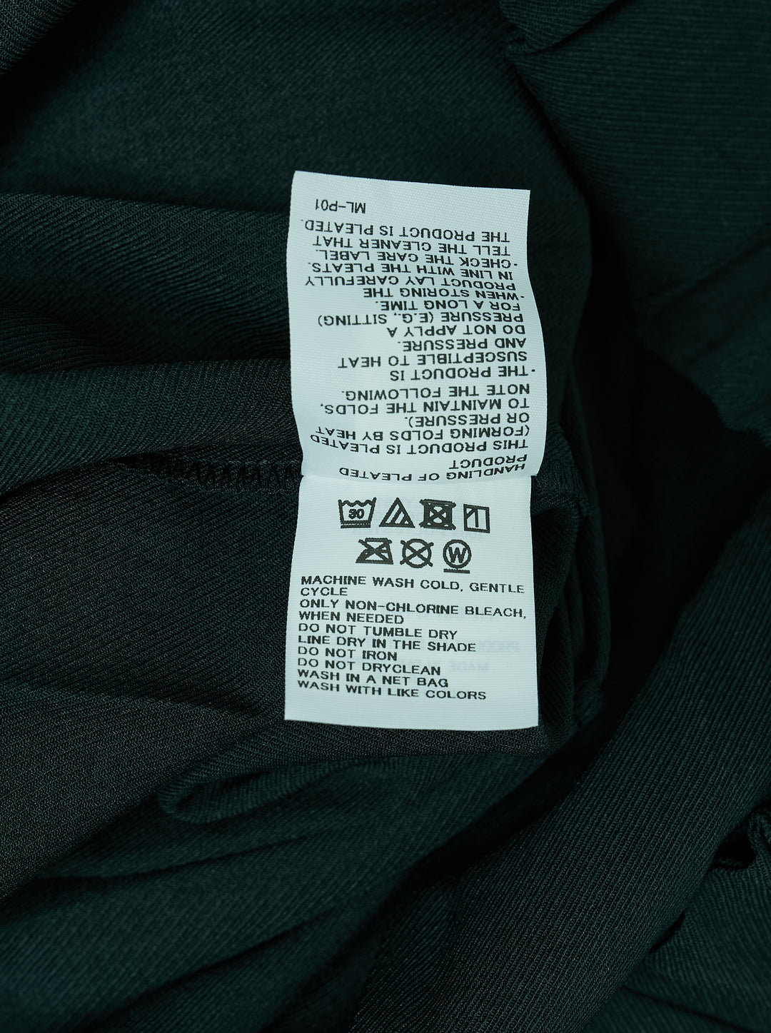 Homme Plissé Issey Miyake Edge Ensemble Pleated Blouson in deep forest green, featuring all-over vertical pleating, stand collar, tonal button front fastening, and patch chest pockets - view 3