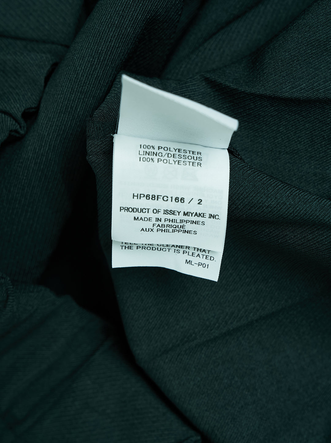 Homme Plissé Issey Miyake Edge Ensemble Pleated Blouson in deep forest green, featuring all-over vertical pleating, stand collar, tonal button front fastening, and patch chest pockets - view 4