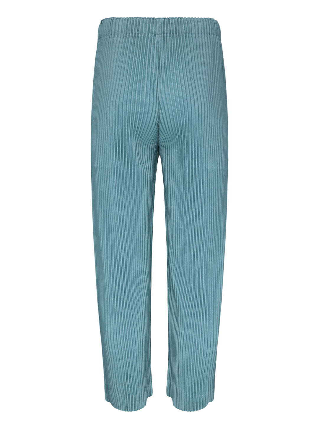 Homme Plissé Issey Miyake Color Pleats 2 pleated pants in teal with signature vertical steam pleats and elastic waistband, straight-leg silhouette, front view - view 2