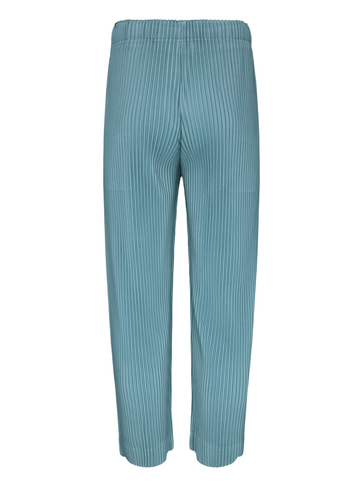 Homme Plissé Issey Miyake Color Pleats 2 pleated pants in teal with signature vertical steam pleats and elastic waistband, straight-leg silhouette, front view - view 2