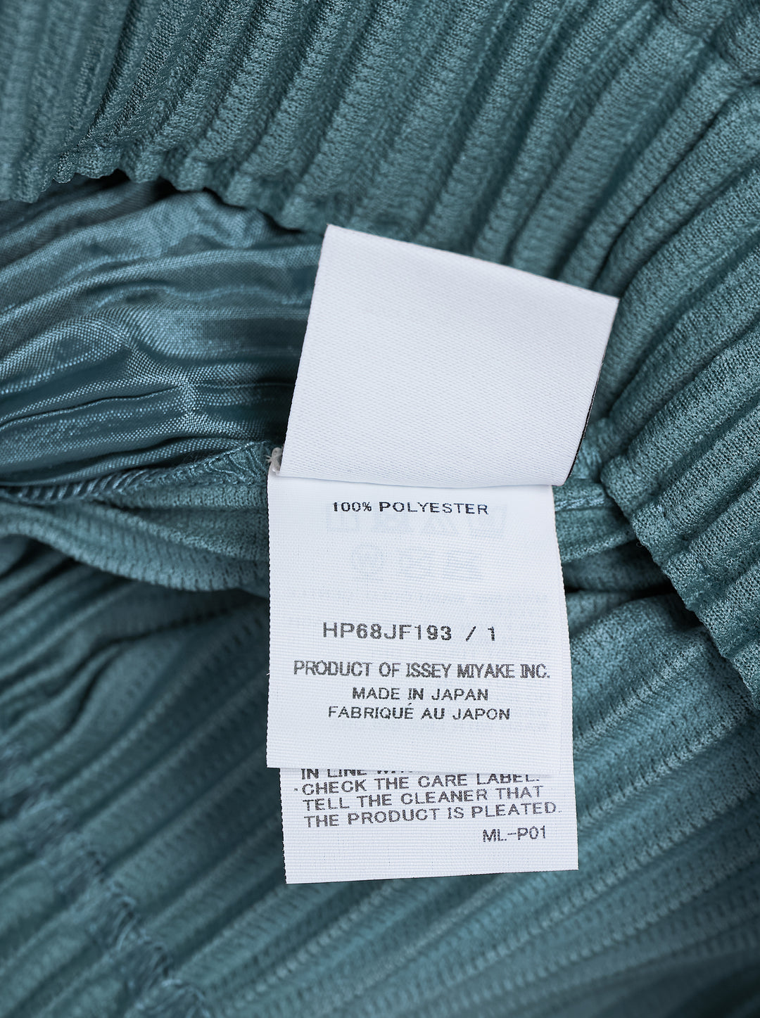 Homme Plissé Issey Miyake Color Pleats 2 pleated pants in teal with signature vertical steam pleats and elastic waistband, straight-leg silhouette, front view - view 4