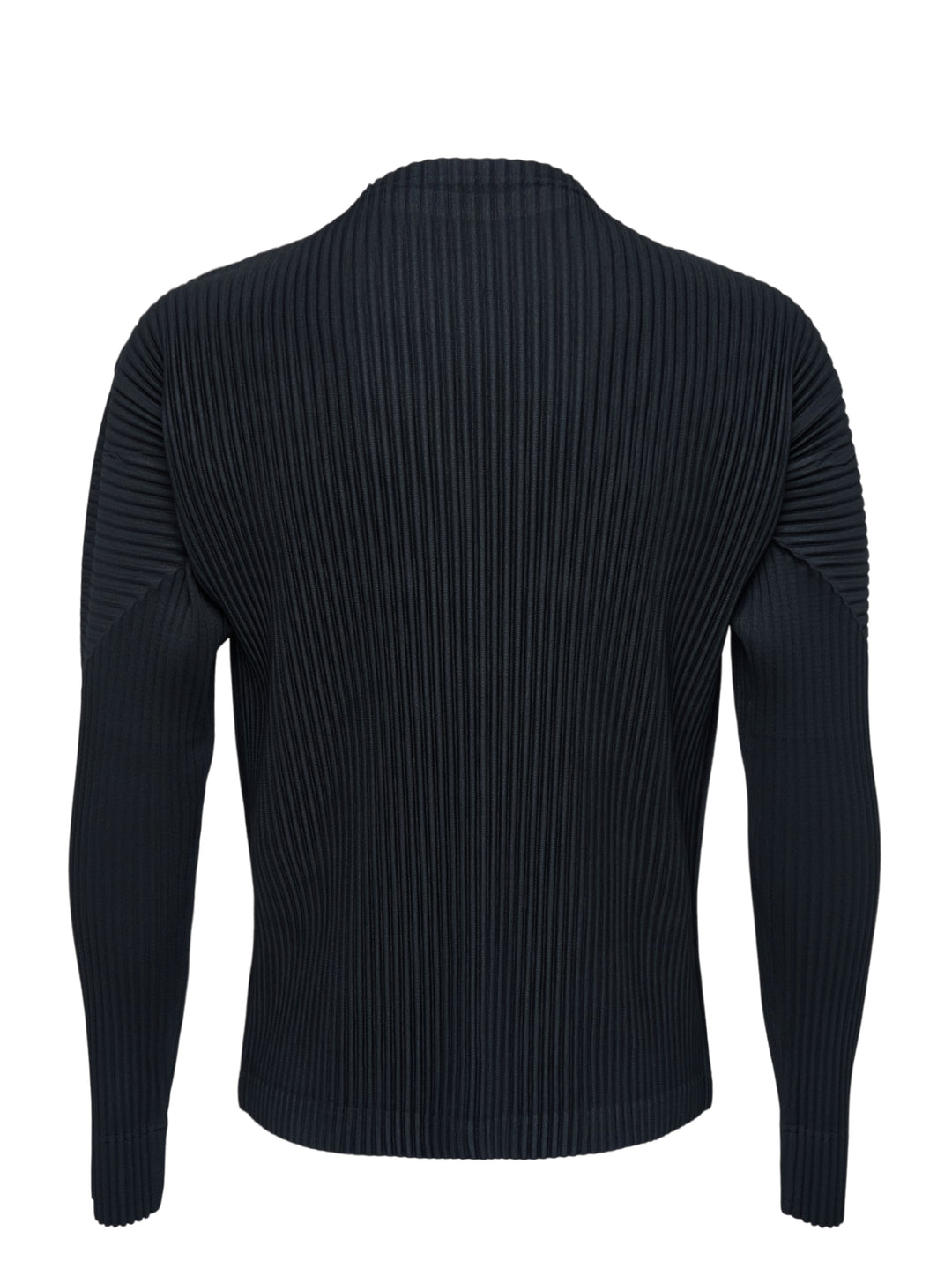 Homme Plissé Issey Miyake Monthly Colors October pleated long-sleeve top with mock neckline, shown from the front - view 2