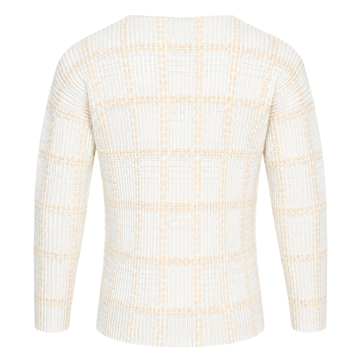 Lace Grid Pleated Cardigan