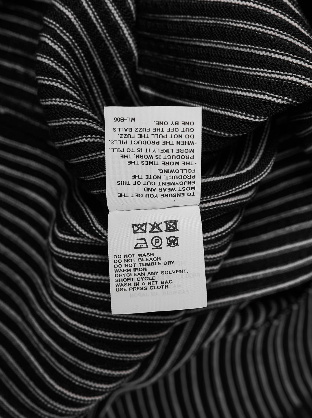 Homme Plissé Issey Miyake In The Shadow Knit sleeveless button-up cardigan in black and white vertical ribbed stripes - view 4